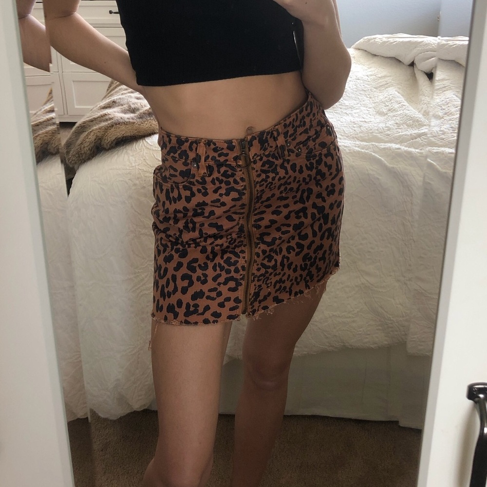 Cheetah Free People skirt